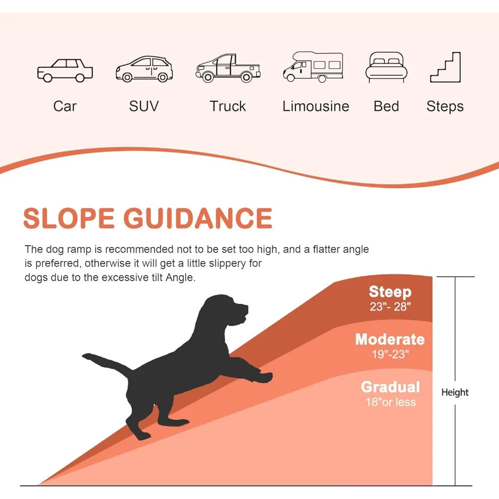 62 Inch Dog Ramp for Car Truck SUVs