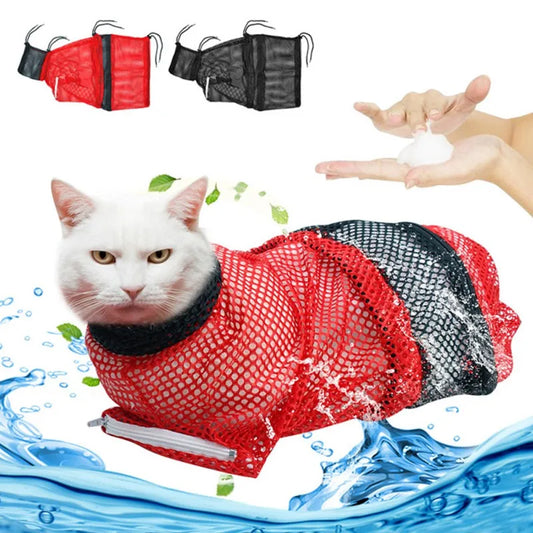 Cat Bathing Grooming Shower Bag  Anti Scratching For Bathing Nail Trimming Ears Clean